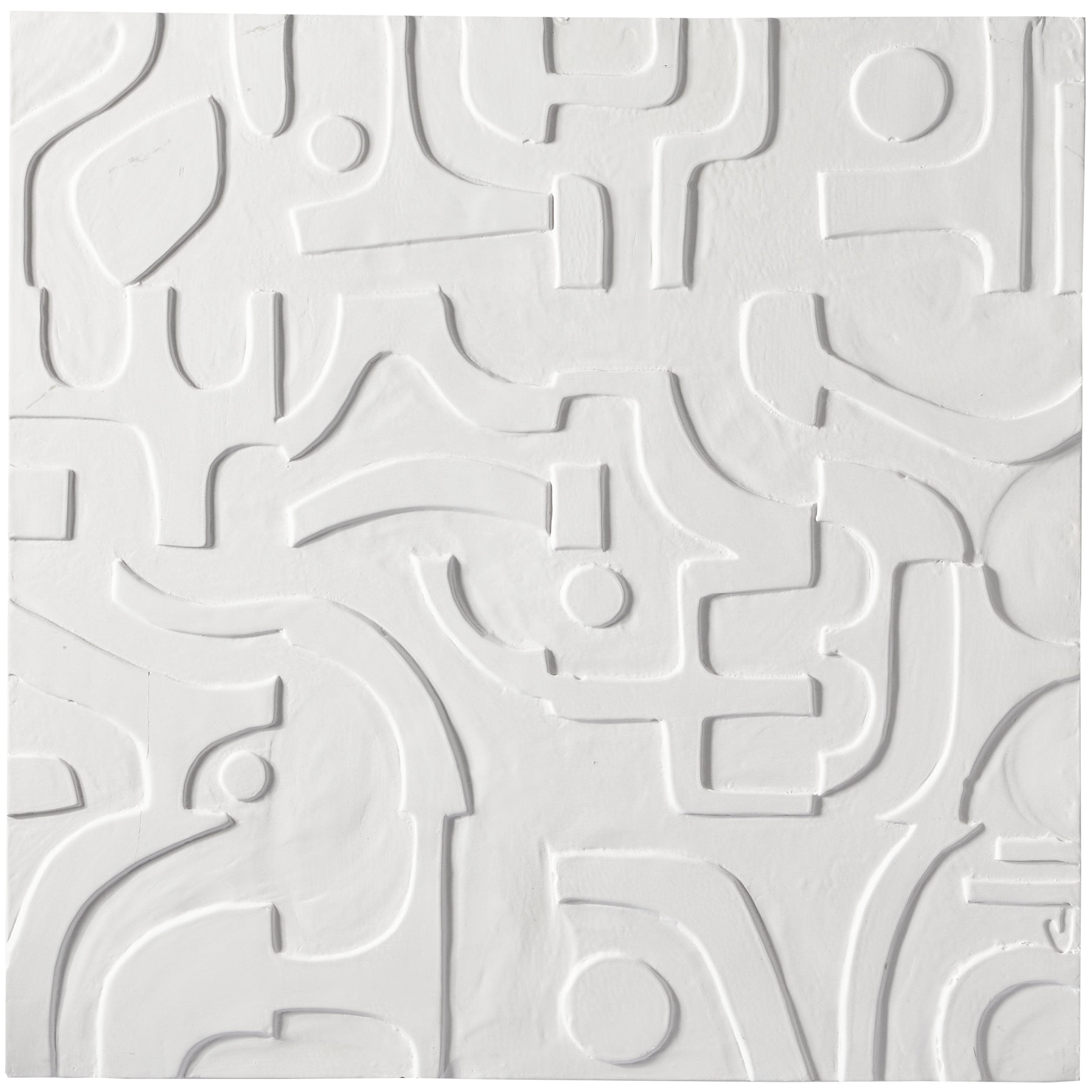 Wooden Geometric Handmade Intricately Carved Home Wall Decor - White - CosmoLiving by Cosmopolitan