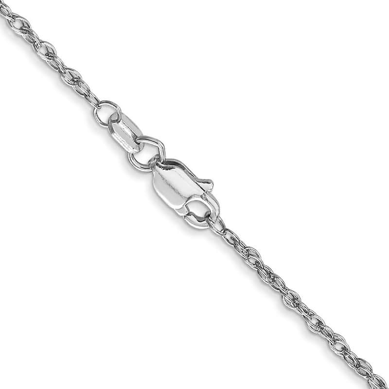 Curata 1.5mm 14k White Gold 1.5mm Loose Rope Necklace - 20 Inch