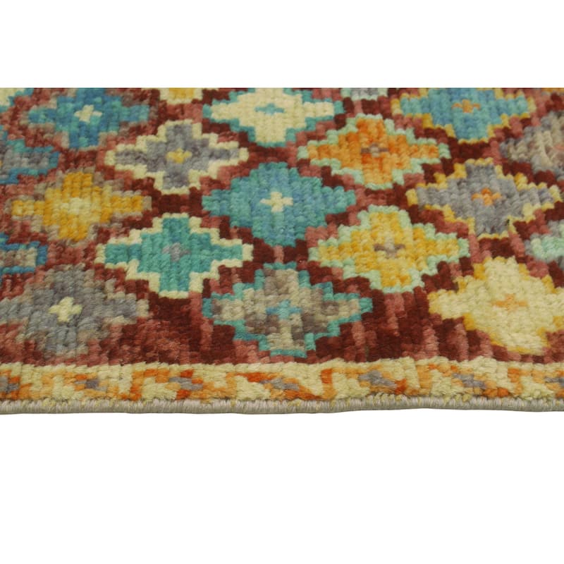Balochi Afiya Burgundy/Gold Rug - 3'3" x 4'10"