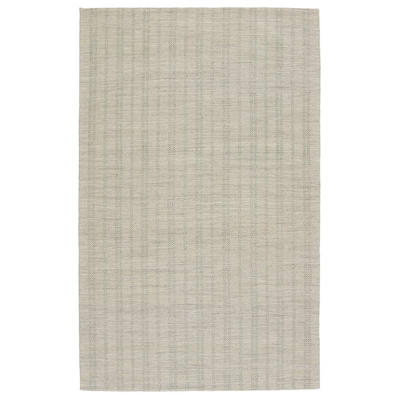 Kondo Handmade Striped Area Rug - 9' x 12' - Light Gray/Light Green