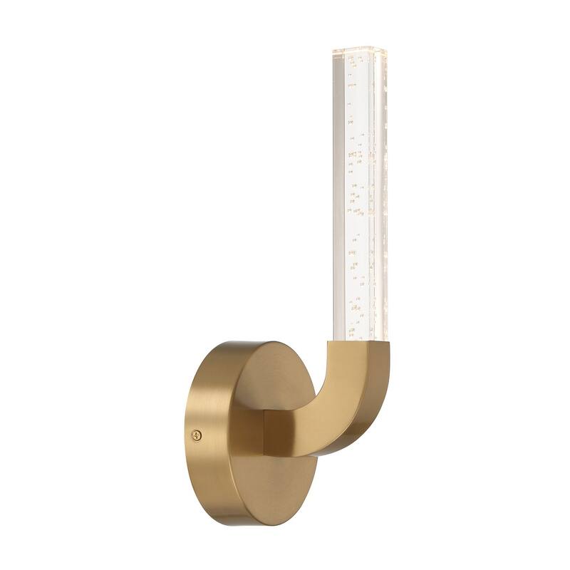 Del Mar 1-Light LED Wall Sconce in Warm Brass by Breegan Jane