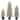 3 Set (3/4/5 Ft) Snow Flocked Artificial Christmas Trees with Warm Lights