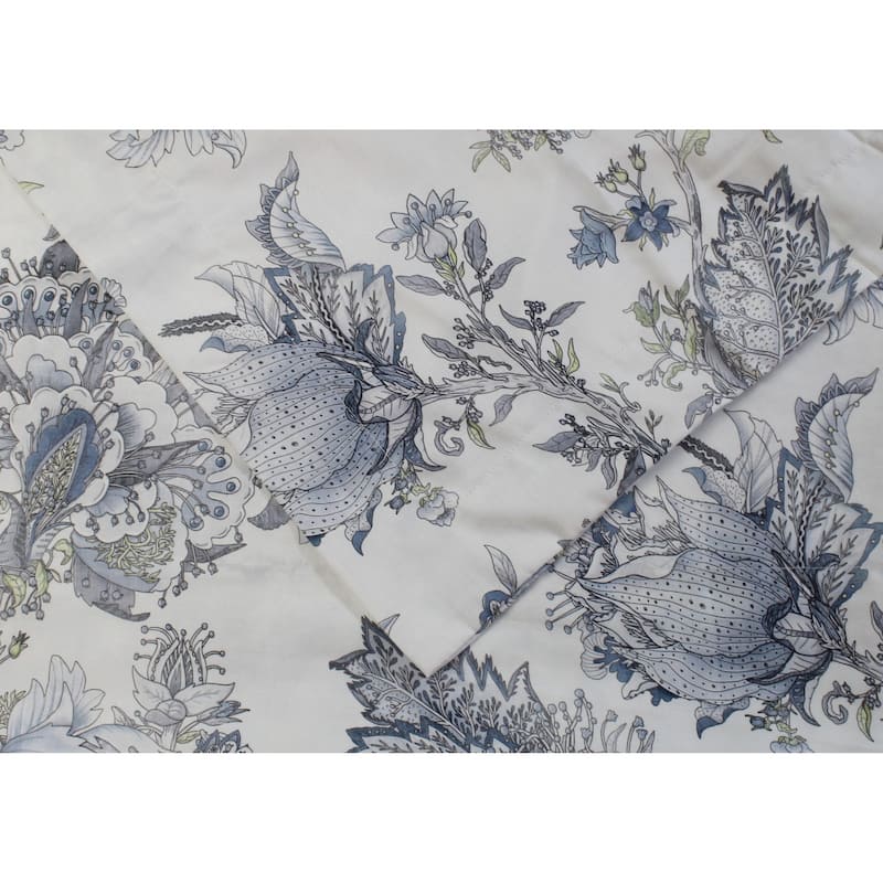 Talavera Duvet Set Queen White/ Blue
