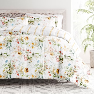 Becky Cameron Chintz Floral Pattern Reversible Comforter Set