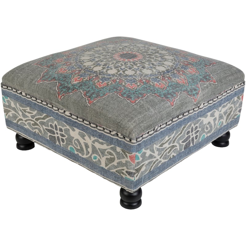 Dilsad Gray Boho Cotton Bench