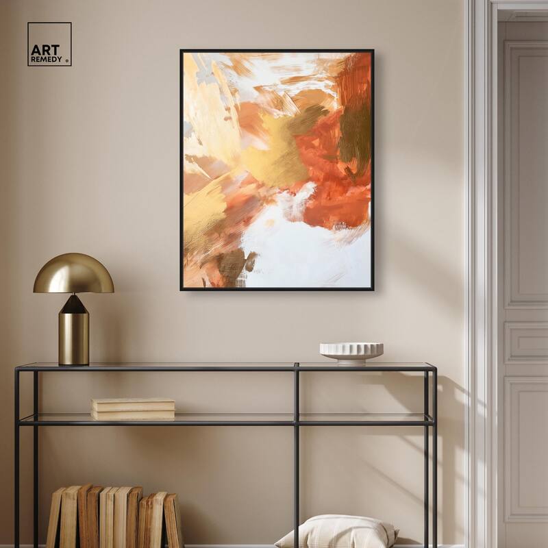 Golden Yellow Citrus Burst I Canvas by Art Remedy