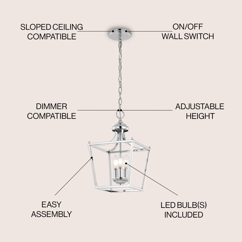 Camden Light Iron Classic Midcentury Pendant Lantern by JONATHAN Y