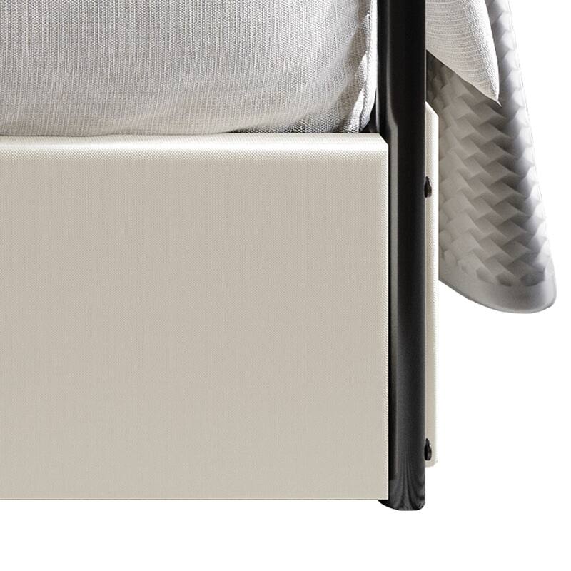 Clayfell Passaic Upholstered Metal Storage Canopy Bed