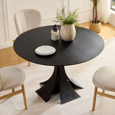 47.24" Round Modern MDF Dining Table for Kitchen