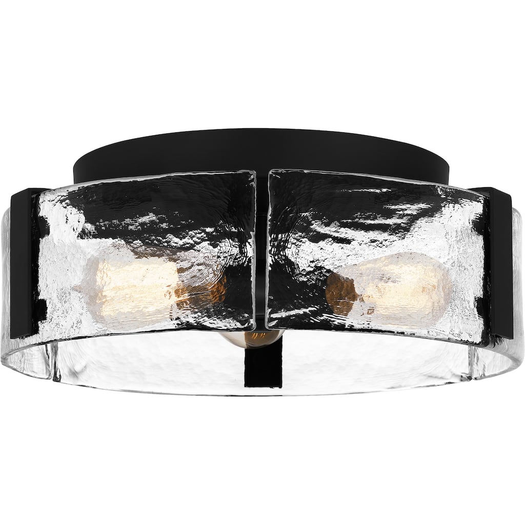 Angora 3-Light Matte Black Flush Mount - Matte Black