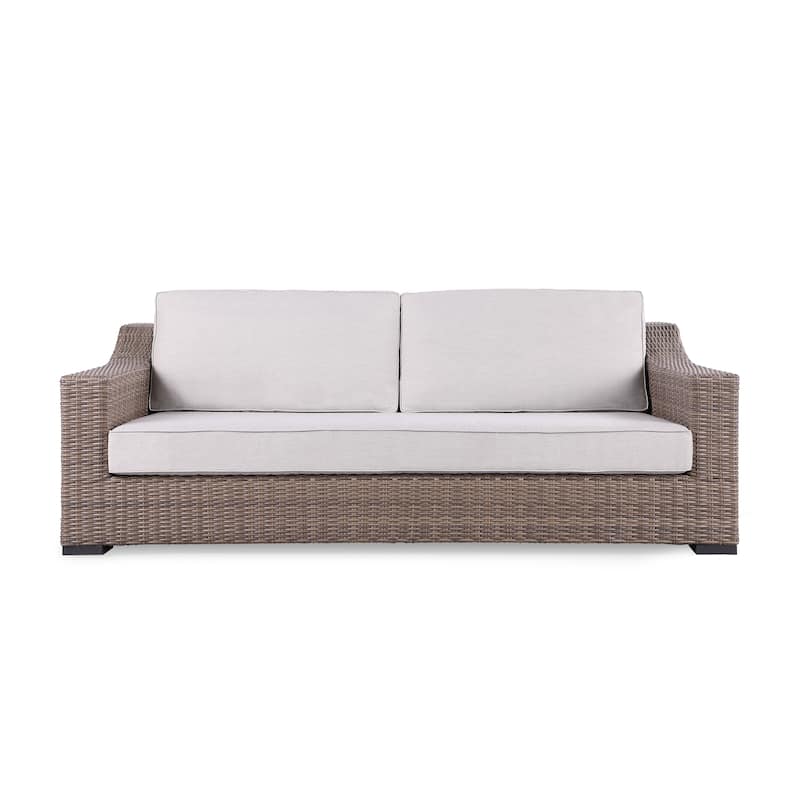 Manhattan Rustic Wicker Rattan Sofa, Beige