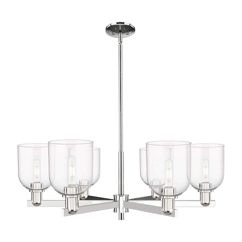 Innovations Lighting Endless Possibilities Arcadia - Bella - 6 Light 35" Stem Hung Chandelier - Clear/Polished Nickel