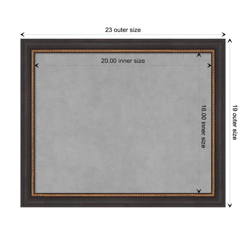 Amanti Art Ashton Black Framed Magnetic Board - Board Size 20x16
