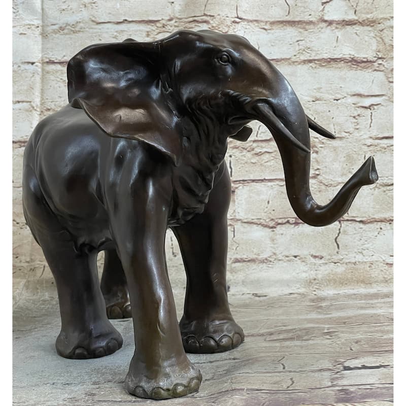 Happy Lucky Imitative Elephant Bronze Statue Figure By Barye Sculpture Hot Cast Art Decor