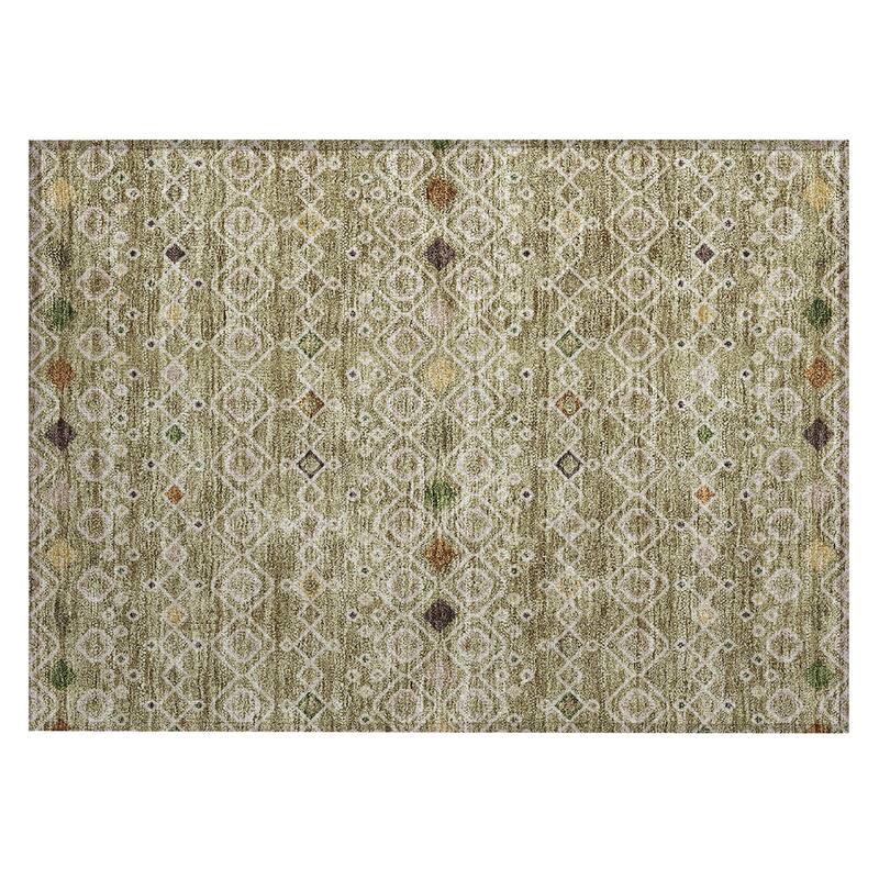 Machine Washable Indoor/ Outdoor Global Contempory Chantille Rug