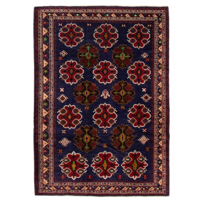 Teimani Navy Rug 6'9" x 9'6" - 6'9 x 9'6 - Navy - 6'9 x 9'6