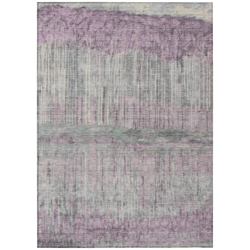 Machine Washable Indoor/ Outdoor Modern Ombre Chantille Rug