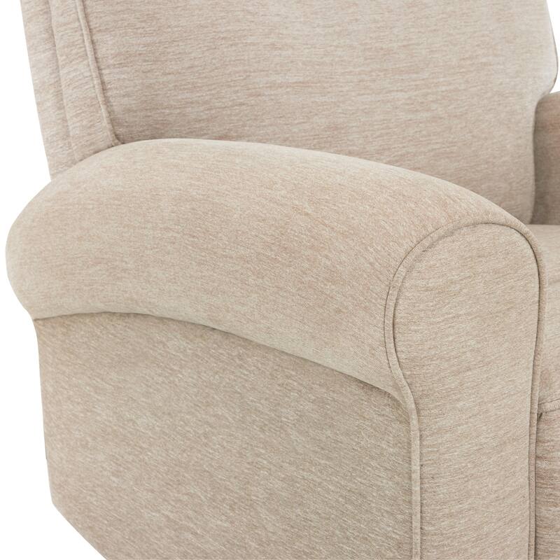 MCombo Power Wall Hugger Recliner Chair for Small Space RV , USB & USB-C Charging Ports, Modern Roll Arm Recliner, Fabric PR630