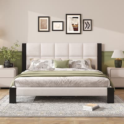 Christopher Knight Home - Octavian Boucle Bedframe with Headboard
