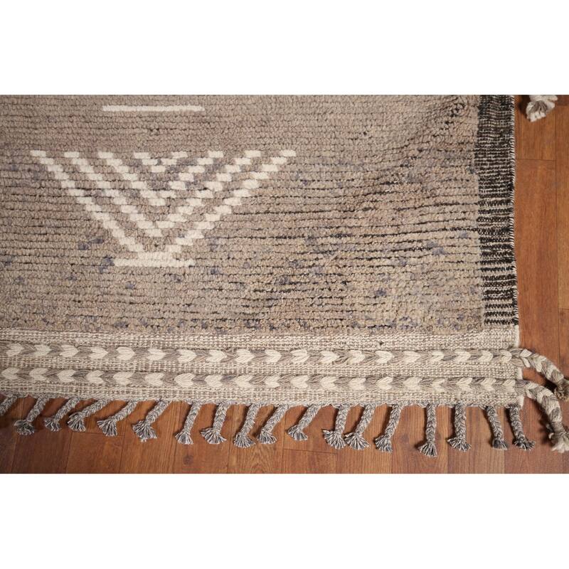 All-Over Abstract Moroccan Palace Size Rug Hand-Knotted Wool Carpet - 11'11"x 18'5"