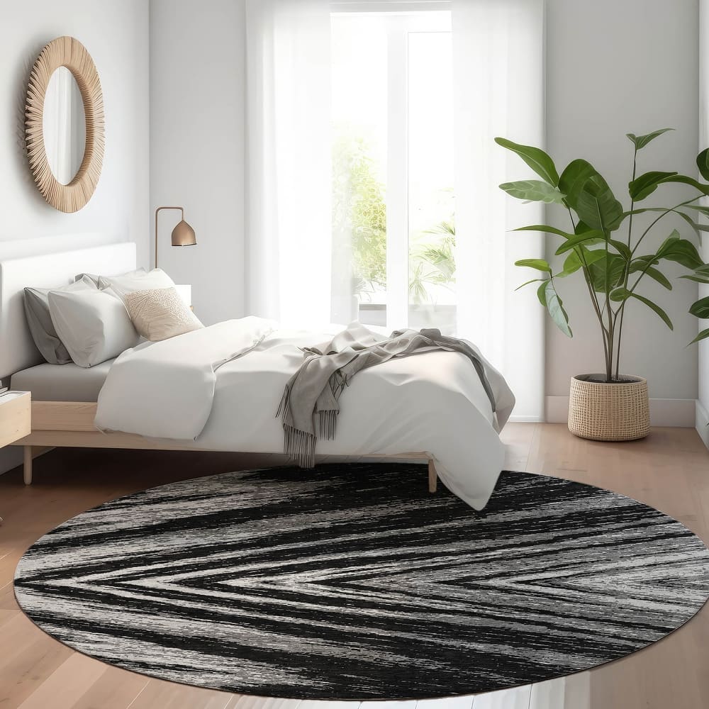 Premium Washable Super Soft Modern Chevron Mayfield Rug