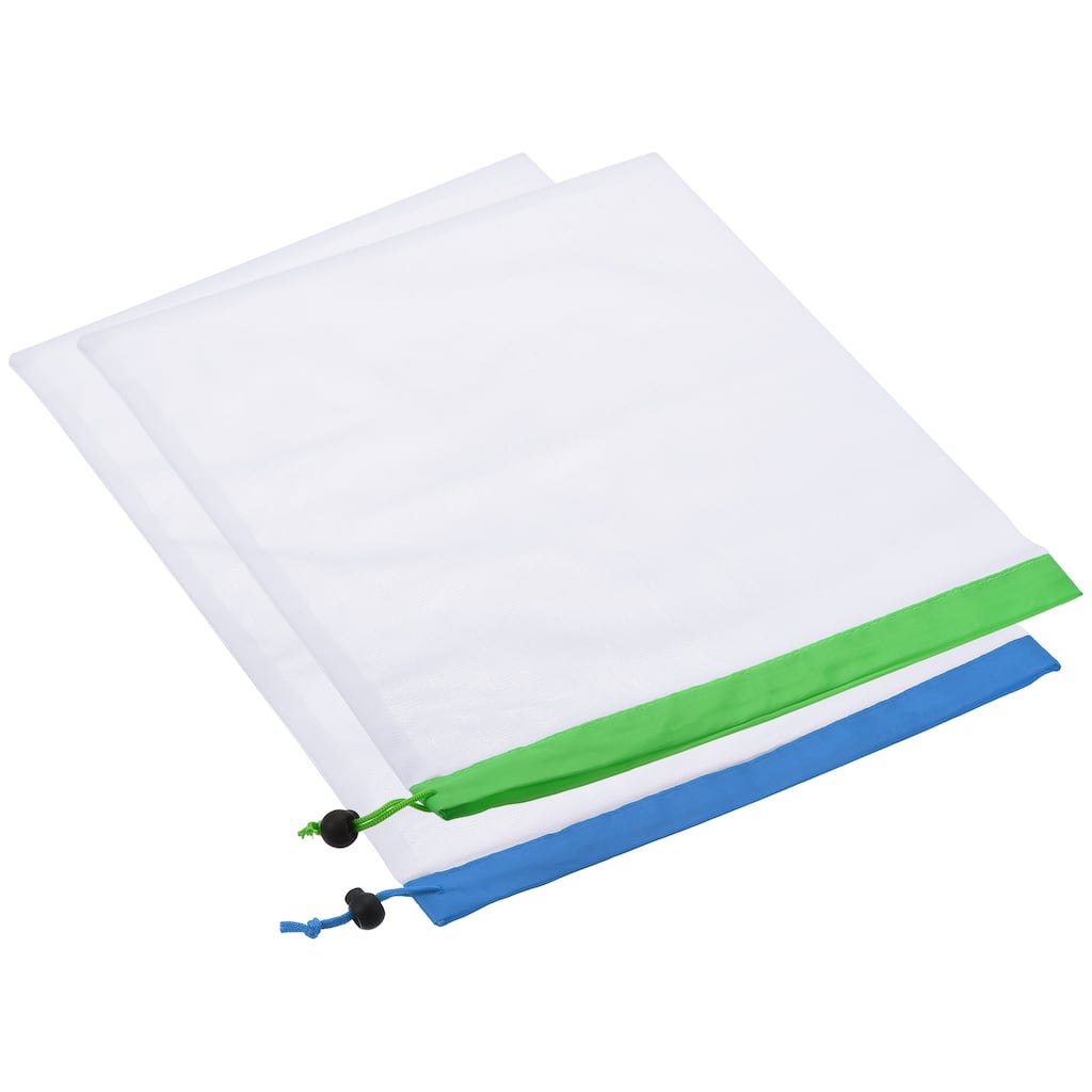 4Pcs Reusable Produce Bags, Shopping Grocery Bags Pouch Bag Blue&Green - Green