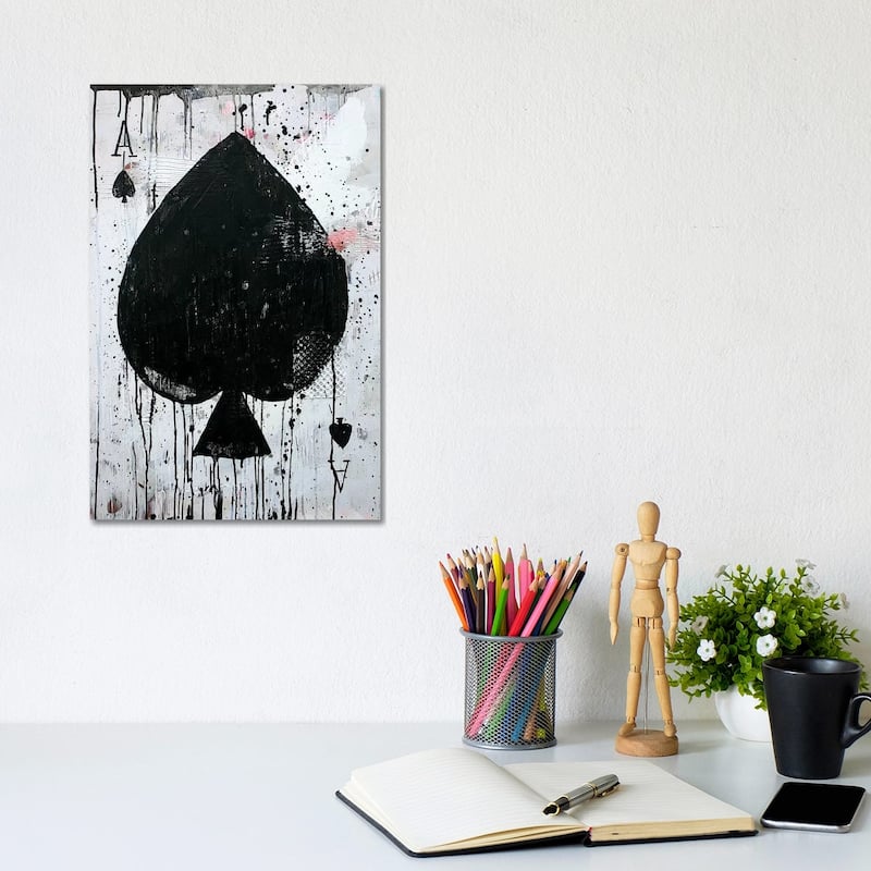 iCanvas "Ace Of Spades" by Kent Youngstrom Canvas Print - 12x8x0.75
