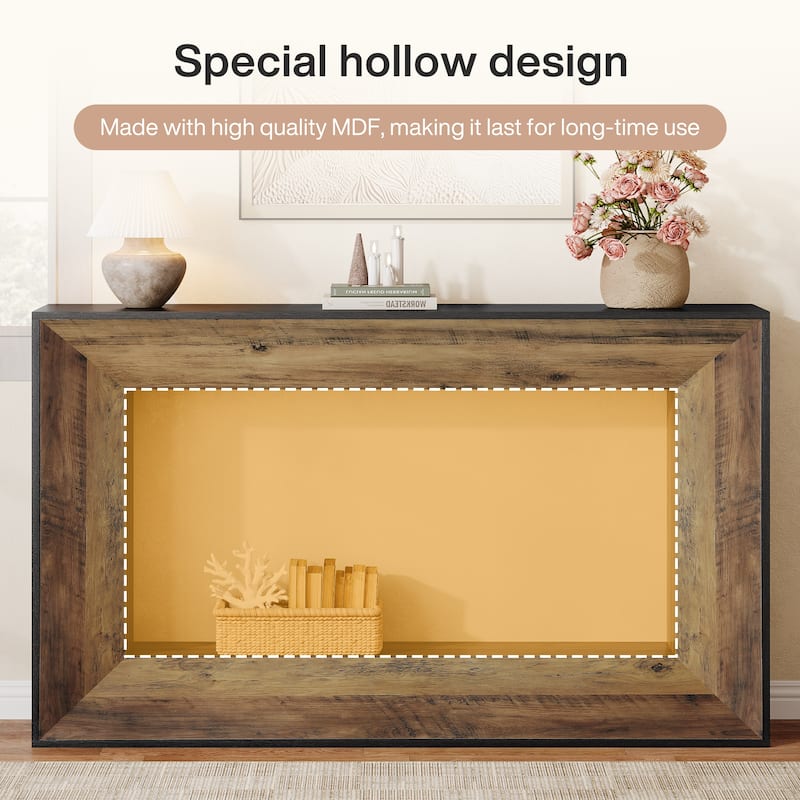2-tier Farmhouse Console Sofa Table for Entryway Living Room