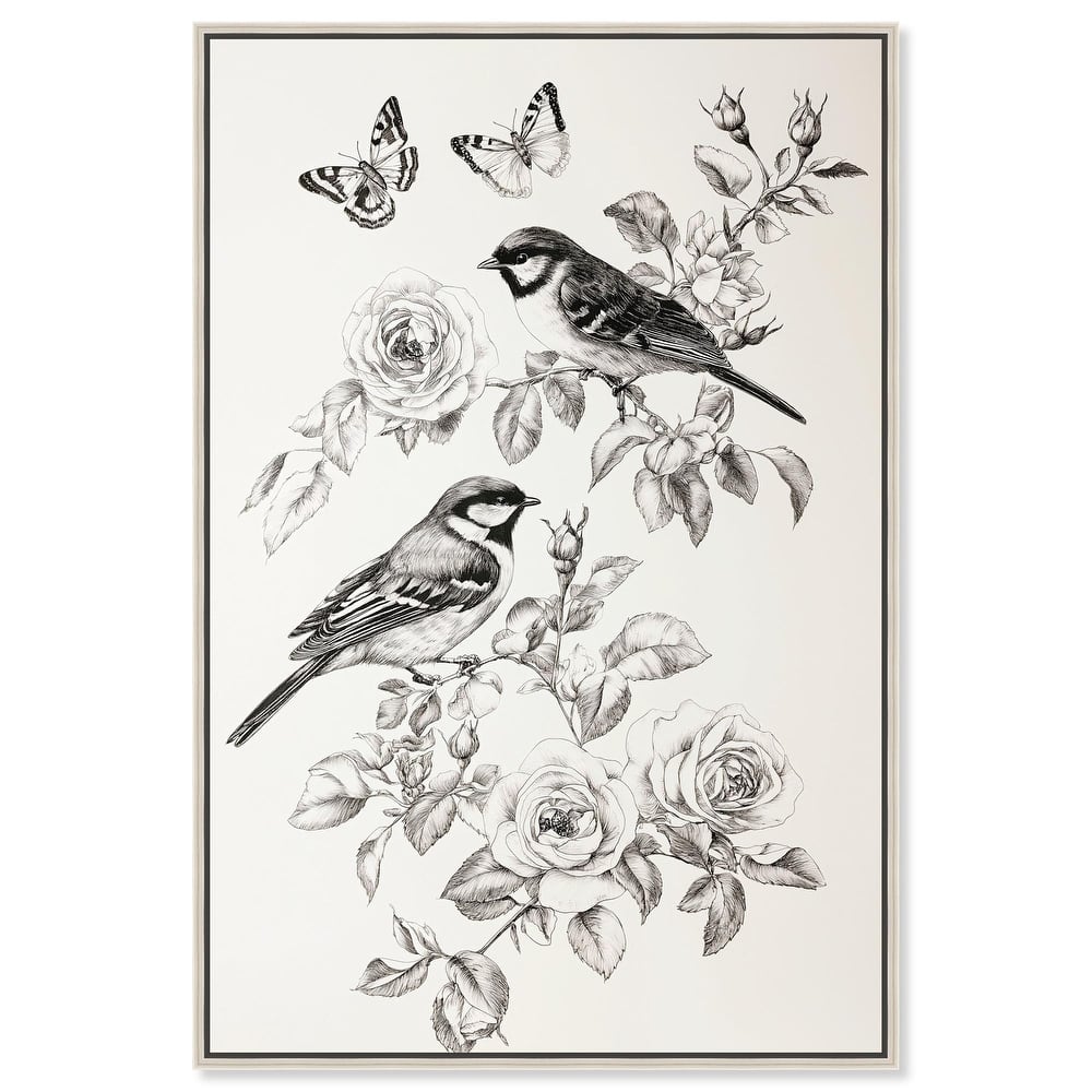 Perched Pair I Canvas by Art Remedy
