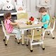 preview thumbnail 30 of 35, Kids Table and 4Chairs Set-Height Adjustable Desk
