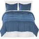 preview thumbnail 23 of 53, Bare Home Microfiber Comforter, Sheet Set, and Bed Skirt Coronet Blue/White/White - Full