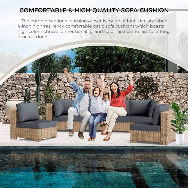 14 Piece Outdoor Furniture Replacement Cushions,Patio Seat Cushions
