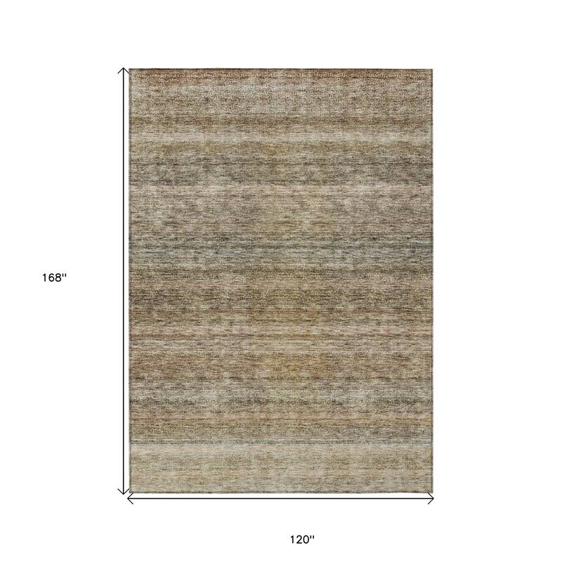 HomeRoots Striped Transitional Rectangle Outdoor Rug
