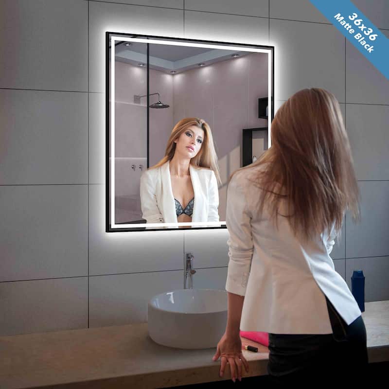 Fogless Color and Brightness Adjustable LED Mirror
