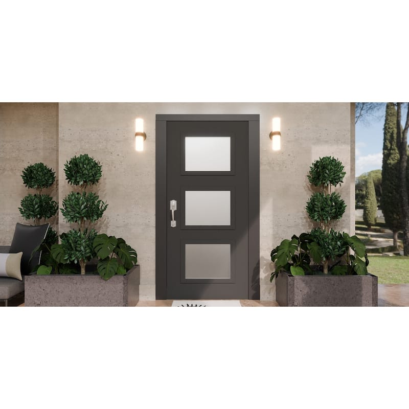 Kaia Integrated LED Matte Black Outdoor Wall Lantern