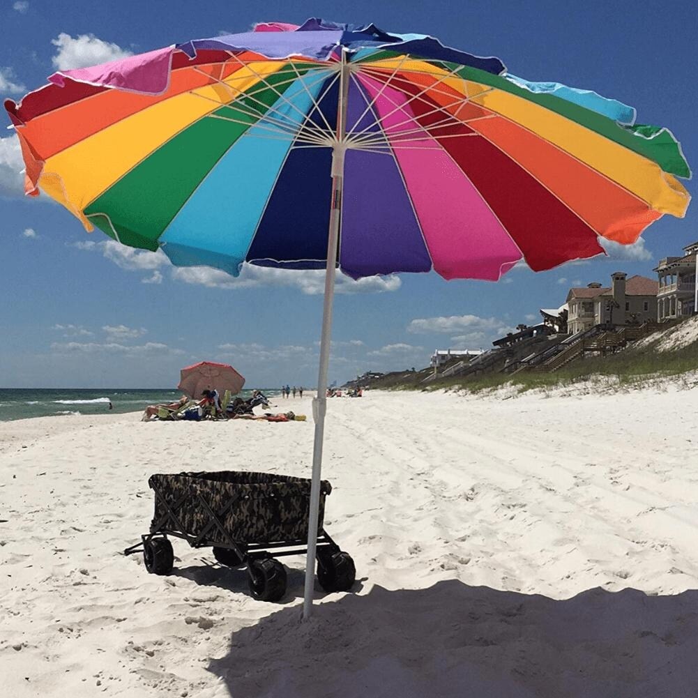 Carry　Sand　Bag,　Protected,　UV　8-Foot　Rainbow　Pole,　Bath　Beach　Bed　Umbrella,　37685266　Vented,　Tilt　Anchor,　Beyond