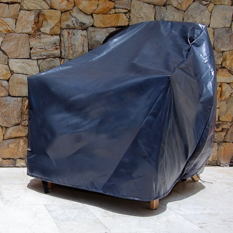 Cambridge Casual Camden Teak Outdoor Adirondack Chair with Padded Woven Seat and FREE Patio Cover