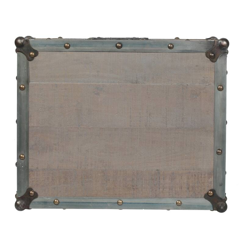 ExBrite Solid Wood End Table Gray Wash Finish