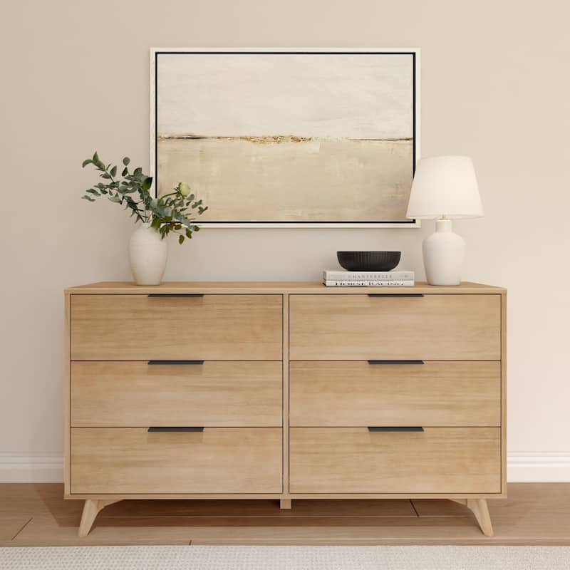 Plank and Beam Haven 6-Drawer Dresser with Drawer Pull Handles