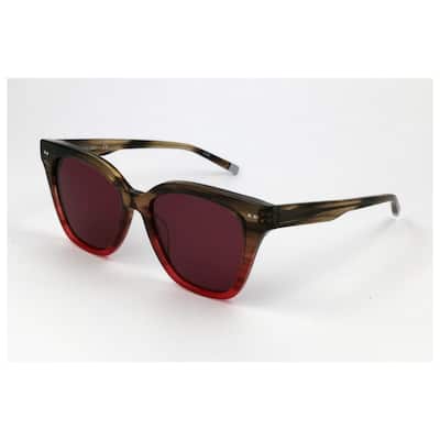 Calvin Klein Woman 54mm Striped Smoke Rose Sunglasses CK4359S-022-54