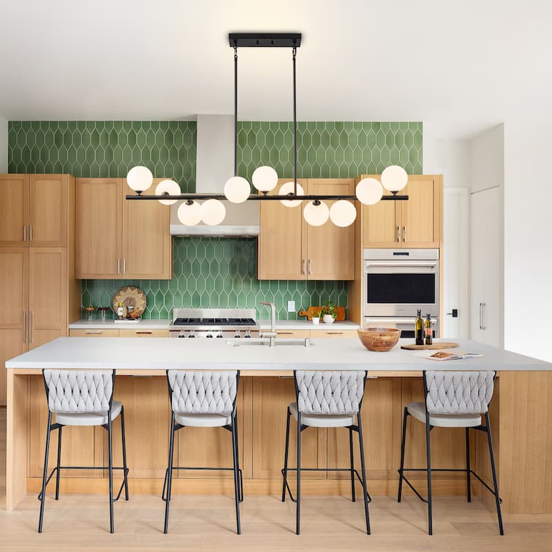 11-Light Linear Chandelier for Dining Room Sputnik Chandelier
