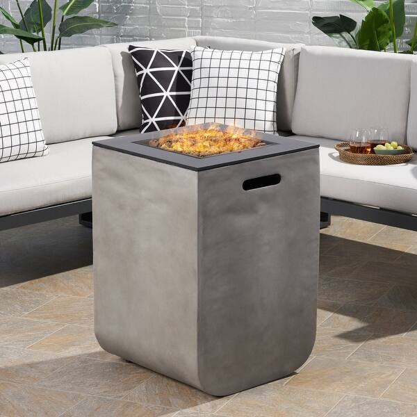 20 inch Square Gas Burning Outdoor Fire Pit - Bed Bath & Beyond - 41015988