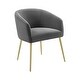 preview thumbnail 1 of 4, Silver Orchid Abelian Velvet Grey Dining Chair