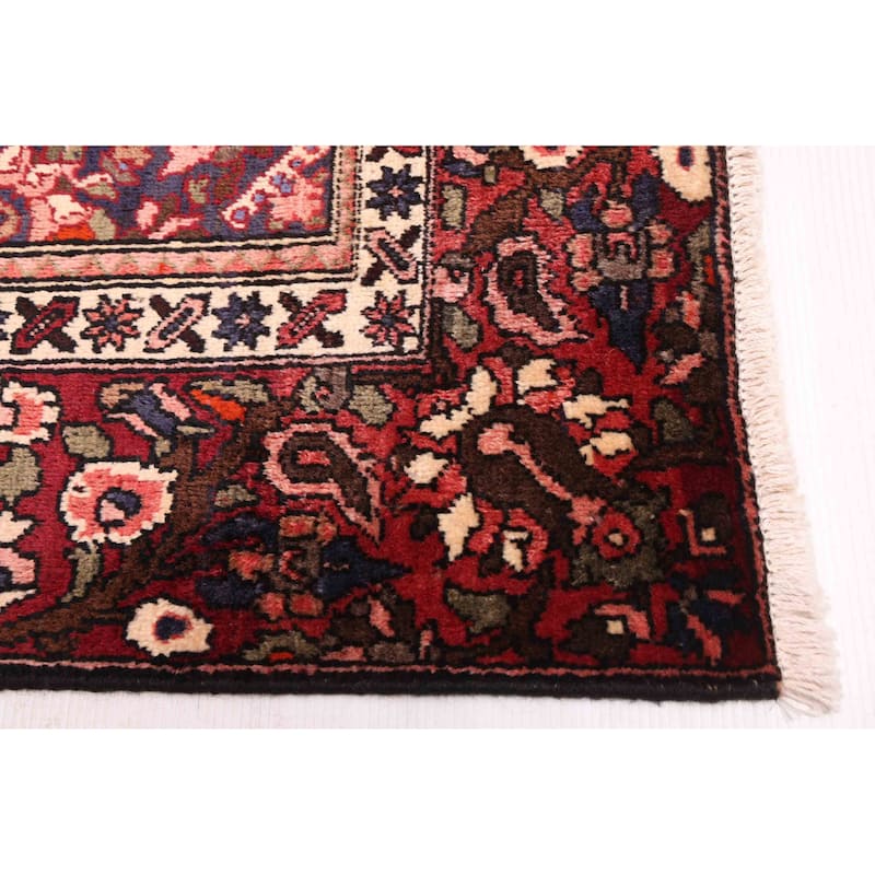 ECARPETGALLERY Hand-knotted Kayseri Dark Red Wool Rug - 6'8 x 9'11