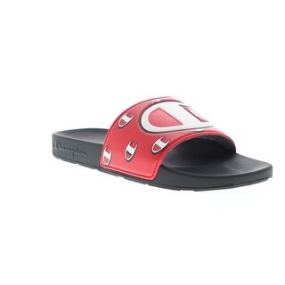 Shop Champion Ipo Repeat C Black Red Mens Slides Sandals Overstock 30507167 9