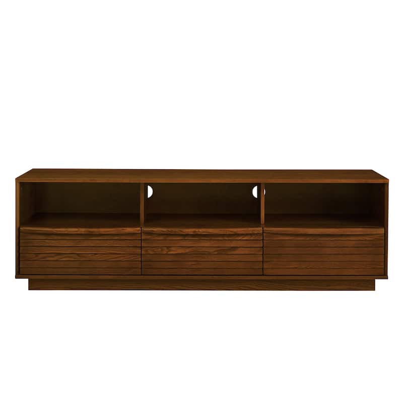 63" Mid Century TV Stand with 3 Drawers and 3 Shelves
