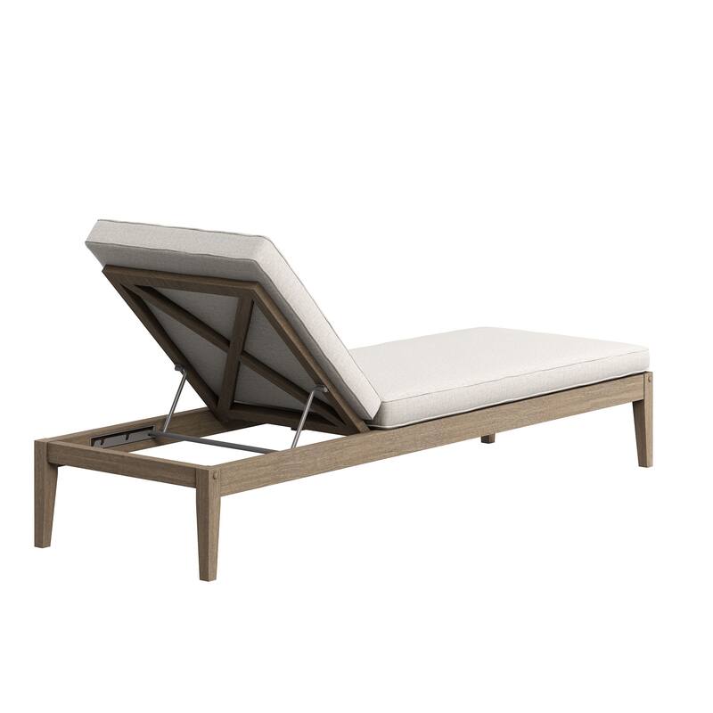 Northlake Outdoor Patio Teak Chaise Lounge