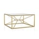 preview thumbnail 4 of 7, Taylan Glam Gold Coated 35-inch Steel and Glass Coffee Table by Furniture of America