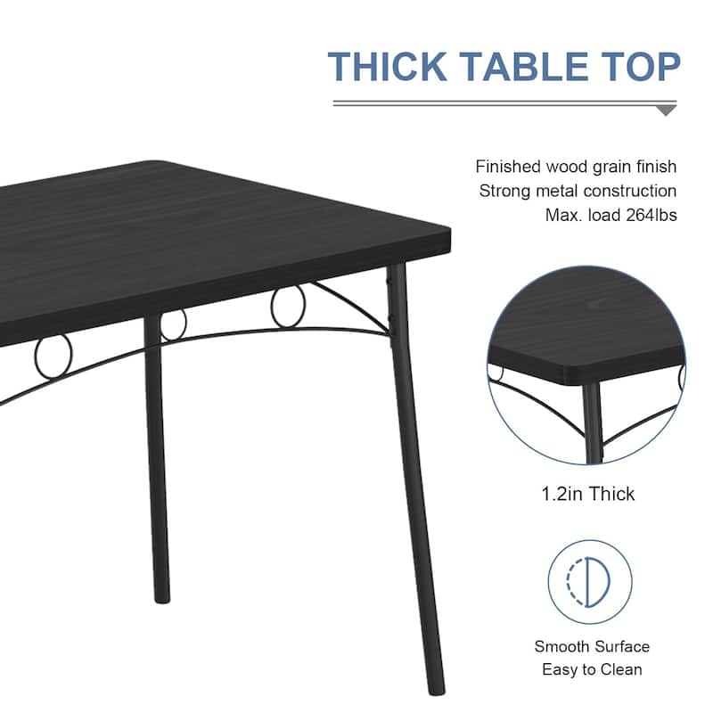 Javlergo 5 Piece Dining Table Set, Kitchen Wood Table and Chairs for 4, Dining Room Sets