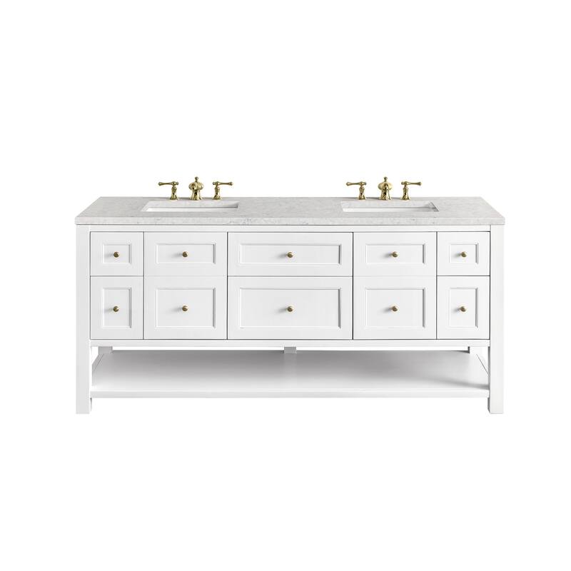 James Martin Vanities 330-V72-3EJP Breckenridge 72" Free Standing - Bright White - Painted